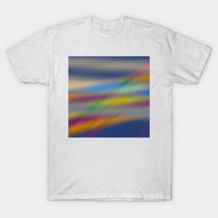 blue yellow red green abstract texture T-Shirt